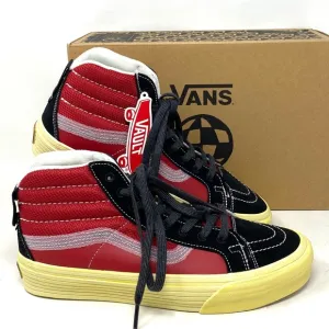 VANS Sk8-Hi Notchback Split VR3 Shoes Women Leather Red Black Canvas VN0A5FBH458