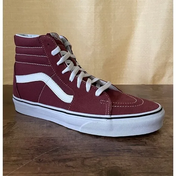 Vans Sk8 Hi Shoes Mens Sz 8.5 Apple Butter True White Suede Sneaker