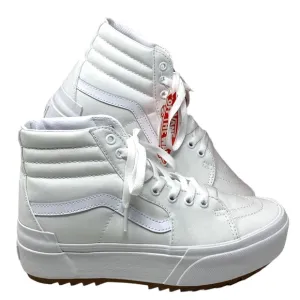 VANS Sk8-Hi Stacked Sneakers Women Size Platform Shoes White Canvas VN0A4BTWL5L