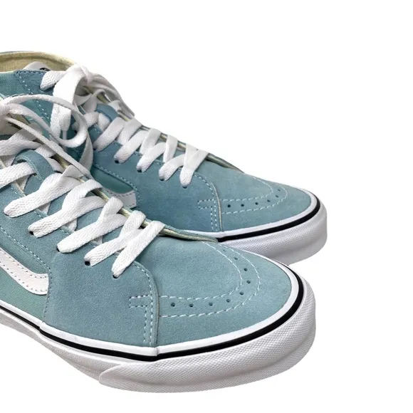 VANS Sk8-Hi Tapered Sneakers Women's Suede Blue Canvas Shoes Casual VN0A5KRUH7O