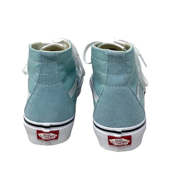 VANS Sk8-Hi Tapered Sneakers Women's Suede Blue Canvas Shoes Casual VN0A5KRUH7O