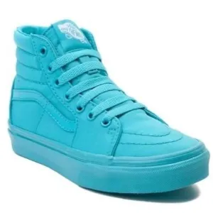 VANS Sk8 Hi Top Off The Wall Canvas Skate Shoes Teal Blue Men's 8  Women’s 9.5
