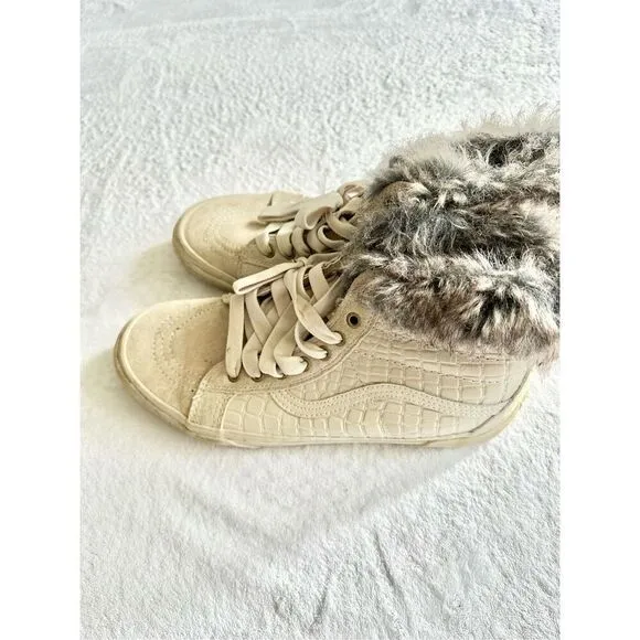 Vans Sk8-Hi MTE 360 All Weather Gray Faux Fur lined Eco Dry Sneaker/Boot size 9