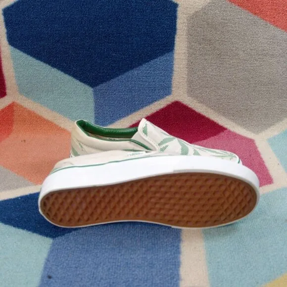 VANS  Slip on Skater Shoes Hemp Palm Leaf M 5.5 / W 7