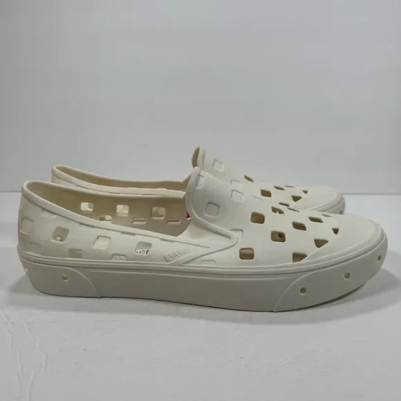 Vans Slip-On TRK Marshmallow White Sneakers Water Shoes Men Size 12