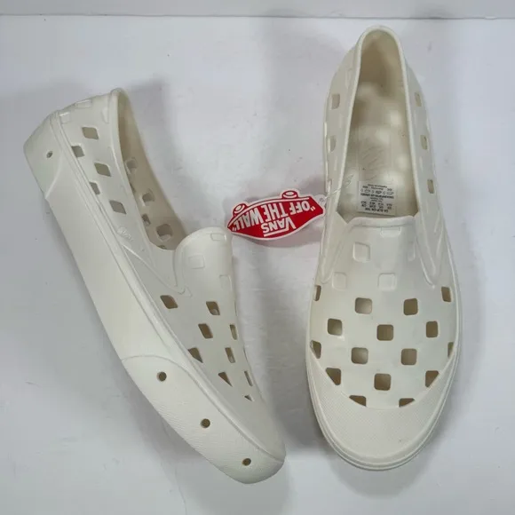 Vans Slip-On TRK Marshmallow White Sneakers Water Shoes Men Size 12