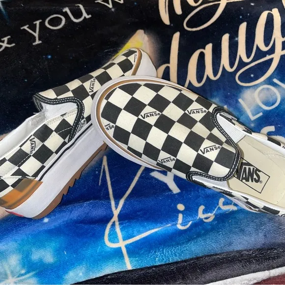 Vans Stacked Unisex Checkered Slip-On Shoes