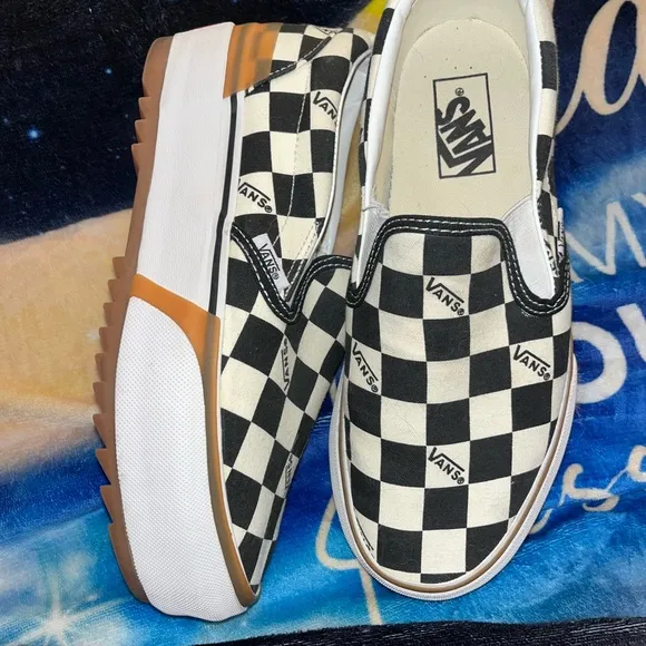 Vans Stacked Unisex Checkered Slip-On Shoes