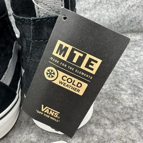 Vans Ultracush Sk8-Hi MTE Shoes Men Size 9 Black White Gray Checkerboard 500714