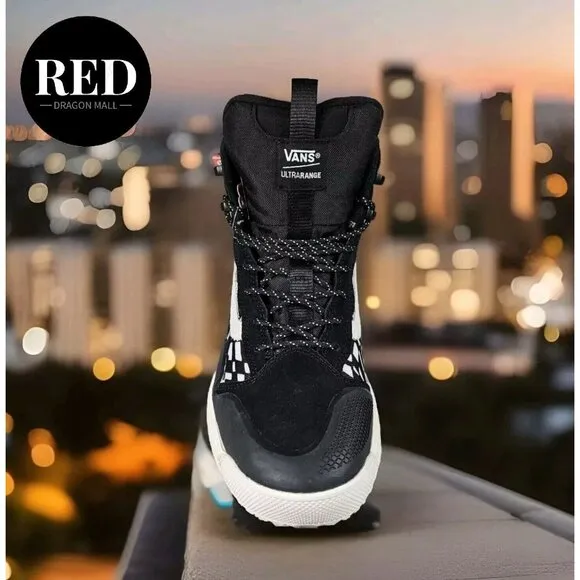 Vans UltraRange EXO Hi GORE-TEX® MTE-2 Black Warped Check Sneakers - Men’s 11.5