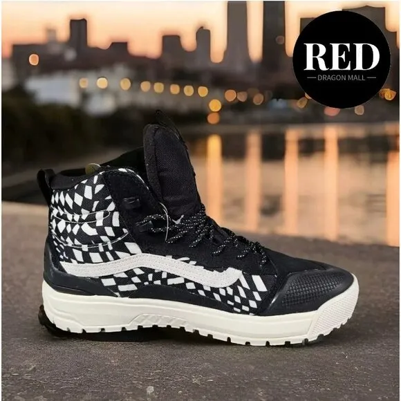 Vans UltraRange EXO Hi GORE-TEX® MTE-2 Black Warped Check Sneakers - Men’s 11.5