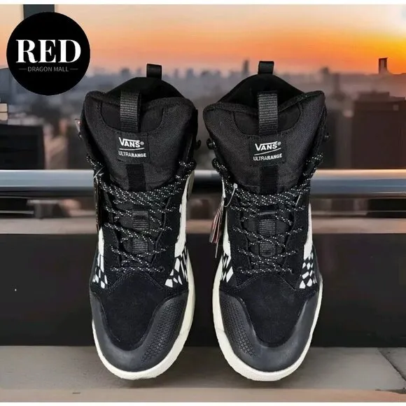 Vans UltraRange EXO Hi GORE-TEX® MTE-2 Black Warped Check Sneakers - Men’s 11.5