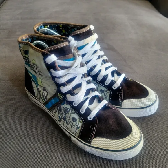 Vans Wellesley Starry Keren Skater High Tops Sz 8 Suede/Canvas Brown and White