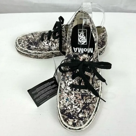 Vans x MoMA Jackson Pollock Sneaker Authentic Canvas Low-Top Sz 7.5 W  6 M New