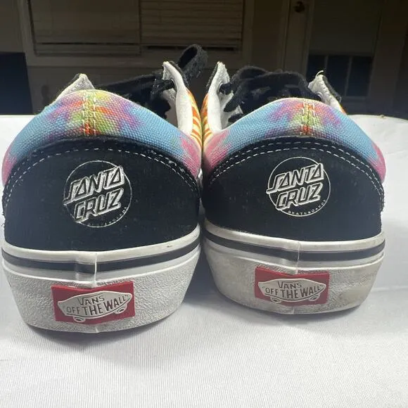 Vans x Santa Cruz Old Skool Pro Tie Dye Skate Shoes Sz Men’s 10.5