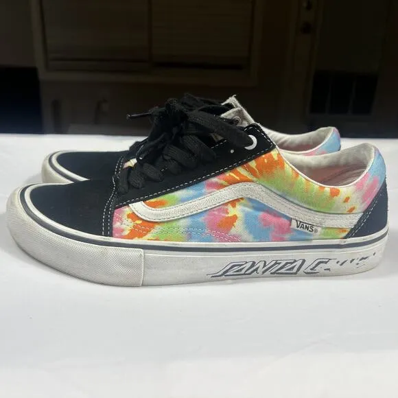 Vans x Santa Cruz Old Skool Pro Tie Dye Skate Shoes Sz Men’s 10.5
