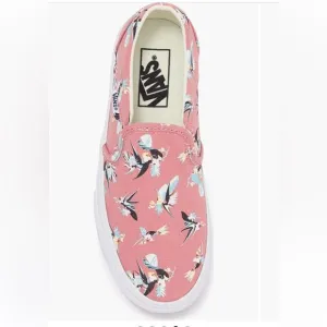 VANS ASHER Birds of Paradise CASUAL SKATE STYLE CANVAS SLIP ON SNEAKERS 10