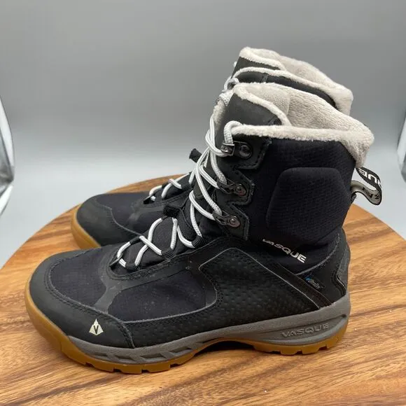 Vasque Boots Womens 9M Skadia Hiking Black Insulated Comfort Mid Top Wedge 7823M