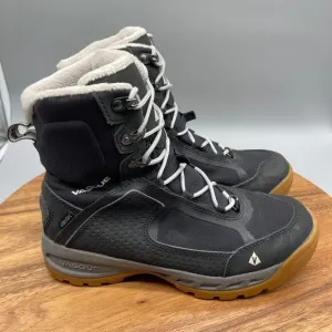 Vasque Boots Womens 9M Skadia Hiking Black Insulated Comfort Mid Top Wedge 7823M