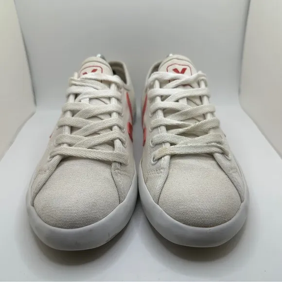 VEJA Women’s Canvas Sneaker Size 7 White Red