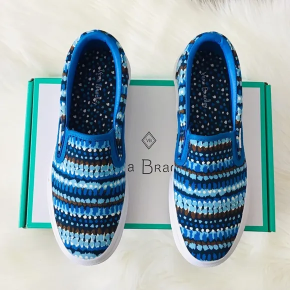 VERA BRADLEY Canvas Slip On Sneakers Shoes