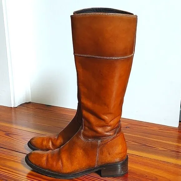 Vera Pelle Tall Leather Boots Made in Romania