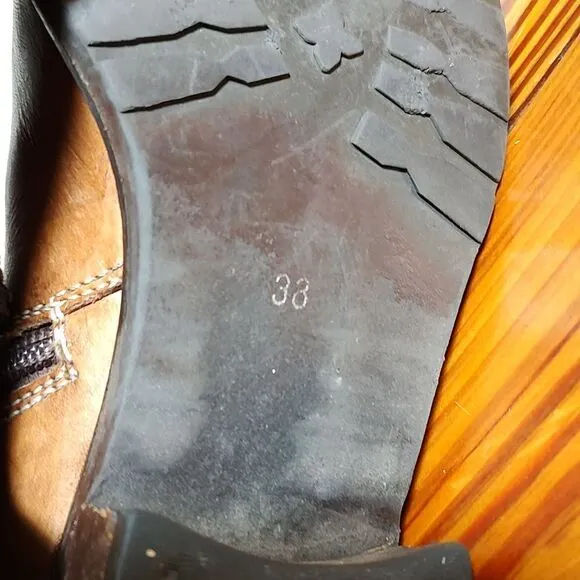 Vera Pelle Tall Leather Boots Made in Romania