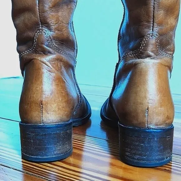 Vera Pelle Tall Leather Boots Made in Romania