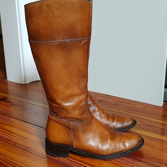 Vera Pelle Tall Leather Boots Made in Romania