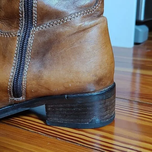 Vera Pelle Tall Leather Boots Made in Romania