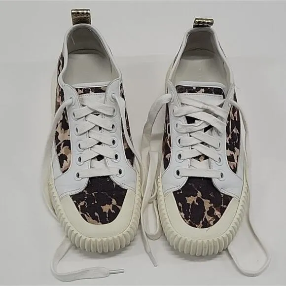 Veronica Beard Parise Leather Trim Sneakers