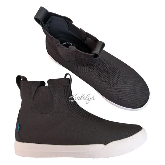 Vessi Weekend Chelsea Asphalt Black White Dyma-Tex Knit Waterproof Boot Women 11