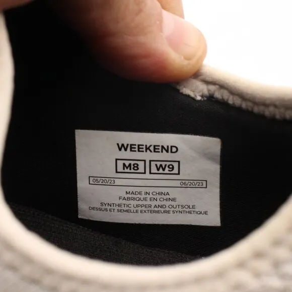Vessi Weekend Waterproof Sneakers Men's 8 Women's 9 White Knit Low Top Shoes