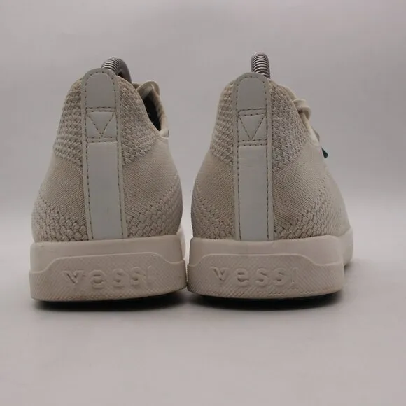 Vessi Weekend Waterproof Sneakers Men's 8 Women's 9 White Knit Low Top Shoes