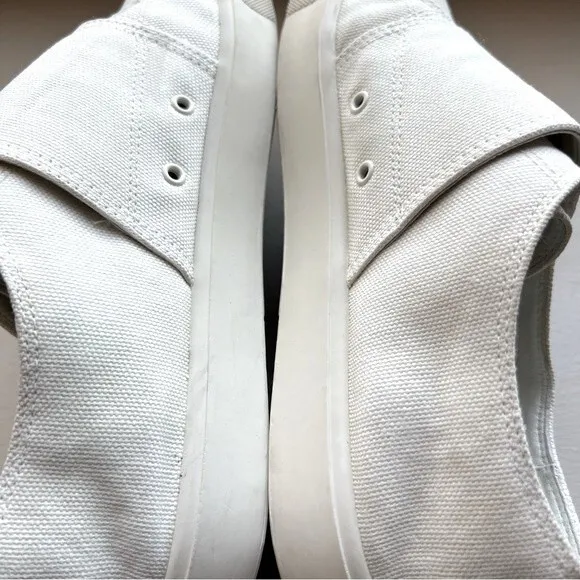 Vince Blair White Canvas Hook &amp; Loop Wide Strap Sneaker Shoes Women’s 9.5