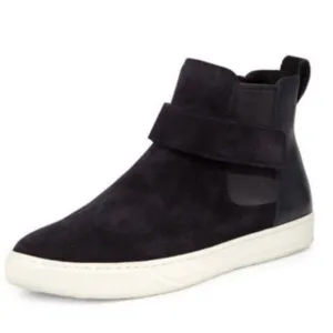 Vince Blue Belmont High Top Sneakers Flat Shoes Mens Size 11 Italian Calf Suede