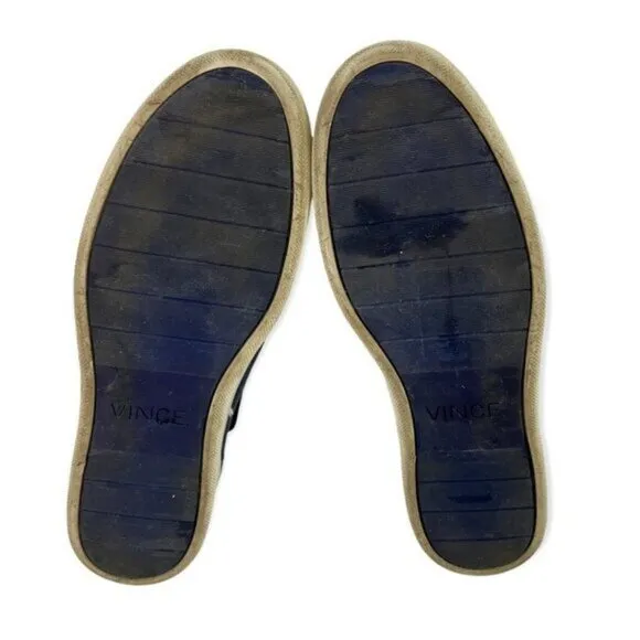 Vince Blue Belmont High Top Sneakers Flat Shoes Mens Size 11 Italian Calf Suede
