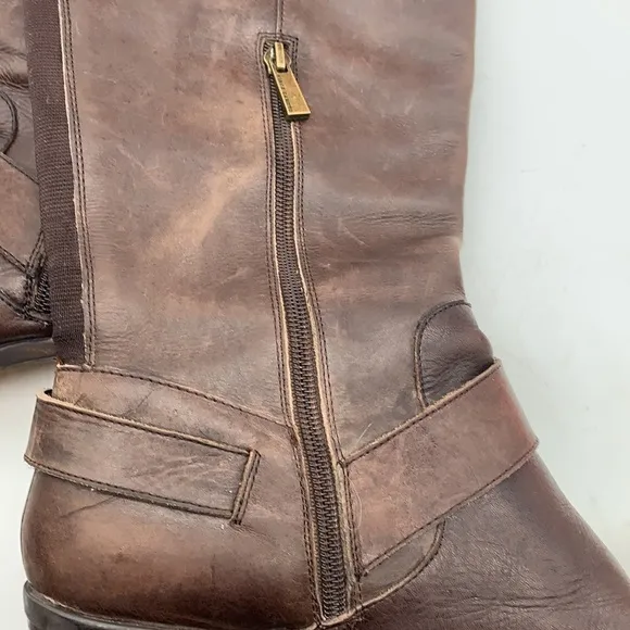 Vince Camuto Bethany Over the Knee Brown Leather Tall boots Sz 10. TB1534D