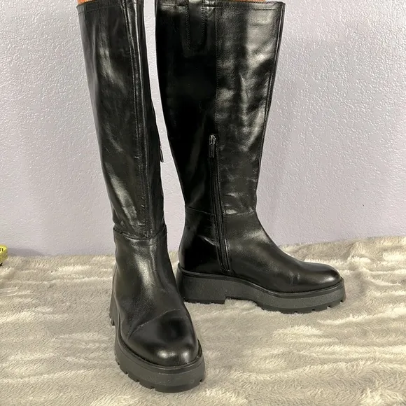 Vince Camuto Nettrio black, tall Boots sz 7.5