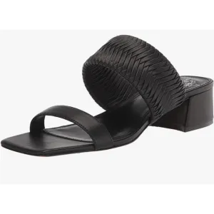 Vince Camuto Shamira Woven Heeled Sandal Black Size 5.5 US/36 EU 240318