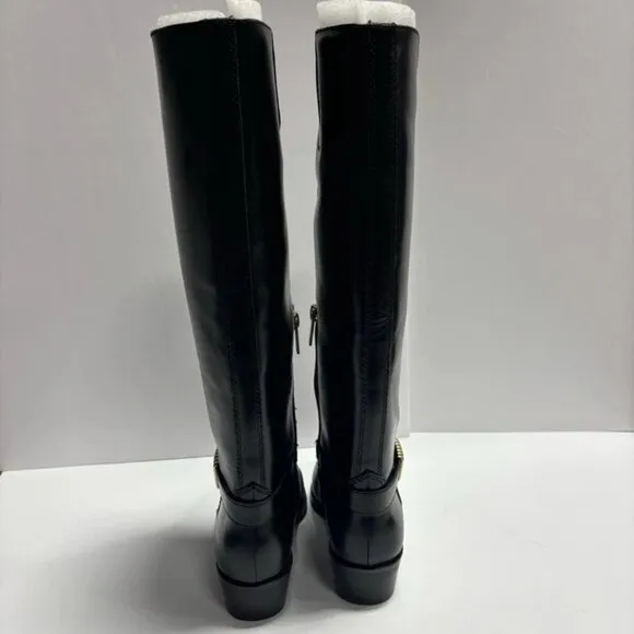 Vince Camuto Women’s Melise Tall Black Leather Boots, Size 6 M