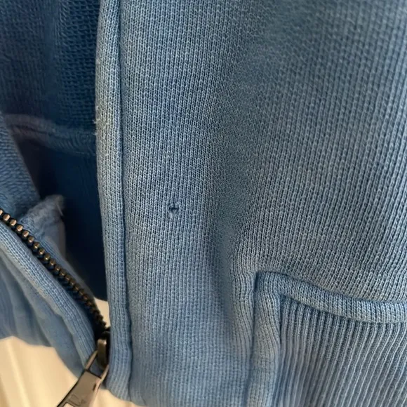 Vineyard Vines Men’s (M) Long Sleeve Blue Zip Up Hooded Jacket Front Pockets*