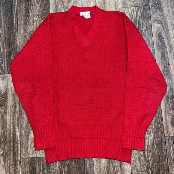 Vintage 1950’s Coane Varsity Wool V-Neck Sweater