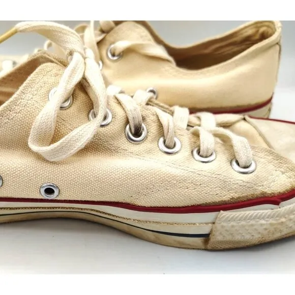 Vintage 1950s Converse All Star Canvas Sneakers Made In USA Mens Size 7.5 Rare
