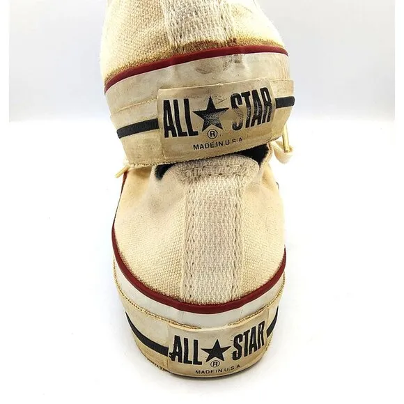 Vintage 1950s Converse All Star Canvas Sneakers Made In USA Mens Size 7.5 Rare
