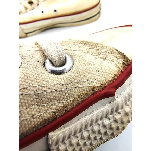 Vintage 1950s Converse All Star Canvas Sneakers Made In USA Mens Size 7.5 Rare