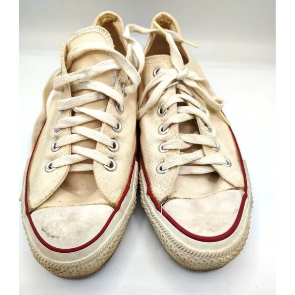 Vintage 1950s Converse All Star Canvas Sneakers Made In USA Mens Size 7.5 Rare