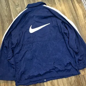 Vintage 90s Nike Oversized Spell Out Big Swoosh Bomber Jacket 🔥