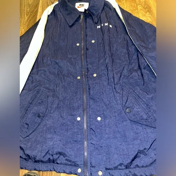 Vintage 90s Nike Oversized Spell Out Big Swoosh Bomber Jacket 🔥
