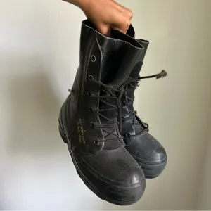 Vintage Black Military/Bunny Boots